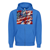 True Royal American flag glitter 4th of july Zipper Hoodie - CowGirlArtShop