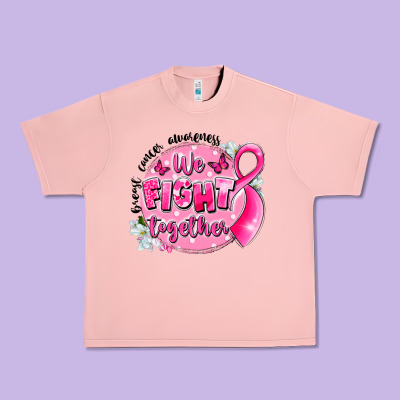 Breast Cancer Awareness We Fight Together Urban Heavy Tee Designed By Lillyallendesigns