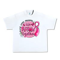 White breast cancer awareness we fight together Urban Heavy Tee - LillyAllenDesigns