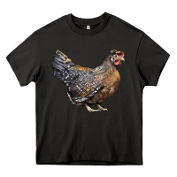 Asphalt Cream Legbar Chicken Heavy Core Tee - LillyAllenDesigns