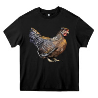 Black Cream Legbar Chicken Heavy Core Tee - LillyAllenDesigns