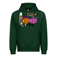 Forest Green Fab Boo Lous Urban Hoodie - CowhideDigitalArt