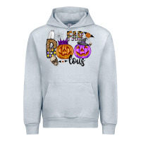 Heather Grey Fab Boo Lous Urban Hoodie - CowhideDigitalArt