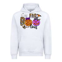 White Fab Boo Lous Urban Hoodie - CowhideDigitalArt