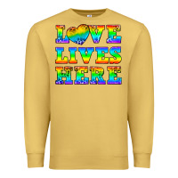Antique Gold Western Love Lives Here Premium Sweatshirt - BundleAndBundleShop