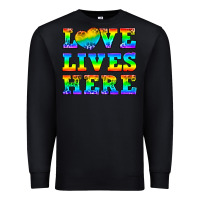 Black Western Love Lives Here Premium Sweatshirt - BundleAndBundleShop