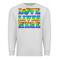 Dove Grey Western Love Lives Here Premium Sweatshirt - BundleAndBundleShop