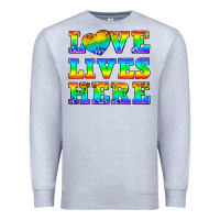 Heather Grey Western Love Lives Here Premium Sweatshirt - BundleAndBundleShop