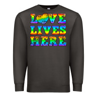 Smoke Western Love Lives Here Premium Sweatshirt - BundleAndBundleShop