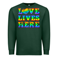 Sports Green Western Love Lives Here Premium Sweatshirt - BundleAndBundleShop