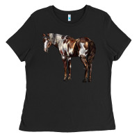 Black Mustang Horse Ladies Tee - LillyAllenDesigns