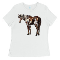 White Mustang Horse Ladies Tee - LillyAllenDesigns
