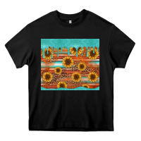 Black turquoise leopard distressed serape background tumbler Heavy Core Tee - Jasminsmagicworld