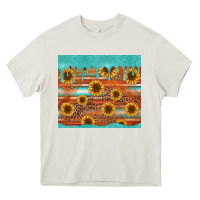 Cream turquoise leopard distressed serape background tumbler Heavy Core Tee - Jasminsmagicworld