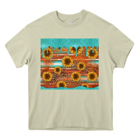 Mossy turquoise leopard distressed serape background tumbler Heavy Core Tee - Jasminsmagicworld