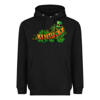 Black Kentucky map St. Patrick's Day Heavyweight Hoodie - FaDigitalArtStudio