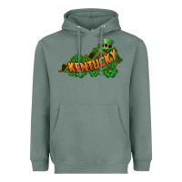 Sage Kentucky map St. Patrick's Day Heavyweight Hoodie - FaDigitalArtStudio
