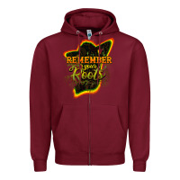 Burgundy Remember your roots Zipper Hoodie - HowdyJamesFarm