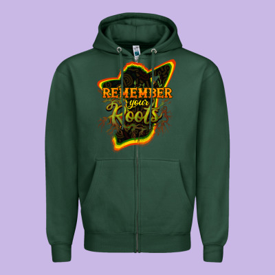 Remember Your Roots Zipper Hoodie Designed By Howdyjamesfarm