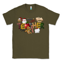 Army Green christmas teacher Classic Tee - LillyAllenDesigns