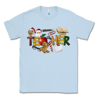 Dusty Blue christmas teacher Classic Tee - LillyAllenDesigns