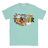 Seafoam christmas teacher Classic Tee - LillyAllenDesigns