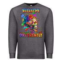 Charcoal Heather Autism seeing in the world differently Premium Sweatshirt - FaDigitalArtStudio