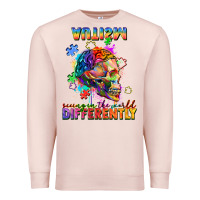 Pale Pink Autism seeing in the world differently Premium Sweatshirt - FaDigitalArtStudio