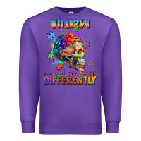 Purple Autism seeing in the world differently Premium Sweatshirt - FaDigitalArtStudio