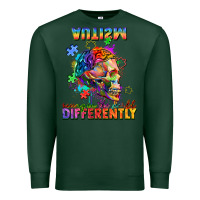 Sports Green Autism seeing in the world differently Premium Sweatshirt - FaDigitalArtStudio