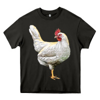 Asphalt leghorn chicken Heavy Core Tee - LillyAllenDesigns
