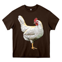 Chocolate Brown leghorn chicken Heavy Core Tee - LillyAllenDesigns
