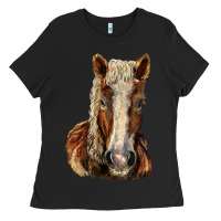 Black Belgian Horse Ladies Tee - LillyAllenDesigns