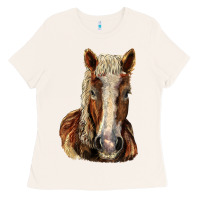 Bone Belgian Horse Ladies Tee - LillyAllenDesigns