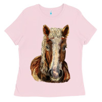 Bubblegum Pink Belgian Horse Ladies Tee - LillyAllenDesigns