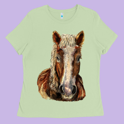 Belgian Horse Ladies Tee Designed By Lillyallendesigns