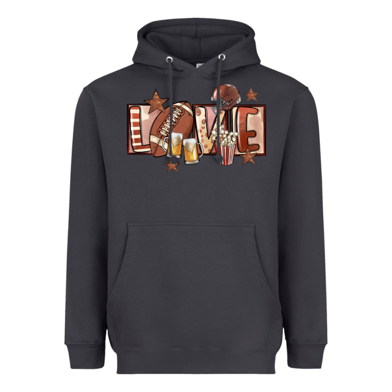Football Love Heavyweight Hoodie by FaDigitalArtStudio | Teevron