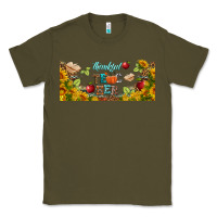 Army Green thankful teacher fall libbey glass Classic Tee - BundleAndBundleShop