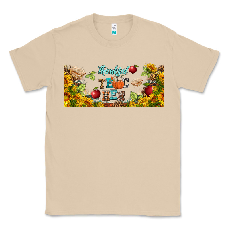 Thankful Teacher Fall Libbey Glass Classic Tee by BundleAndBundleShop | Teevron