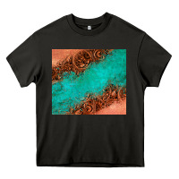Asphalt leather turquoise glitter tumbler Heavy Core Tee - Jasminsmagicworld