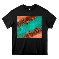 Black leather turquoise glitter tumbler Heavy Core Tee - Jasminsmagicworld