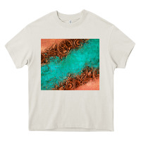 Cream leather turquoise glitter tumbler Heavy Core Tee - Jasminsmagicworld