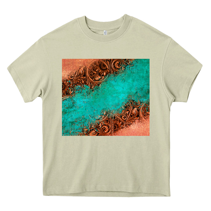 Leather Turquoise Glitter Tumbler Heavy Core Tee by Jasminsmagicworld | Teevron
