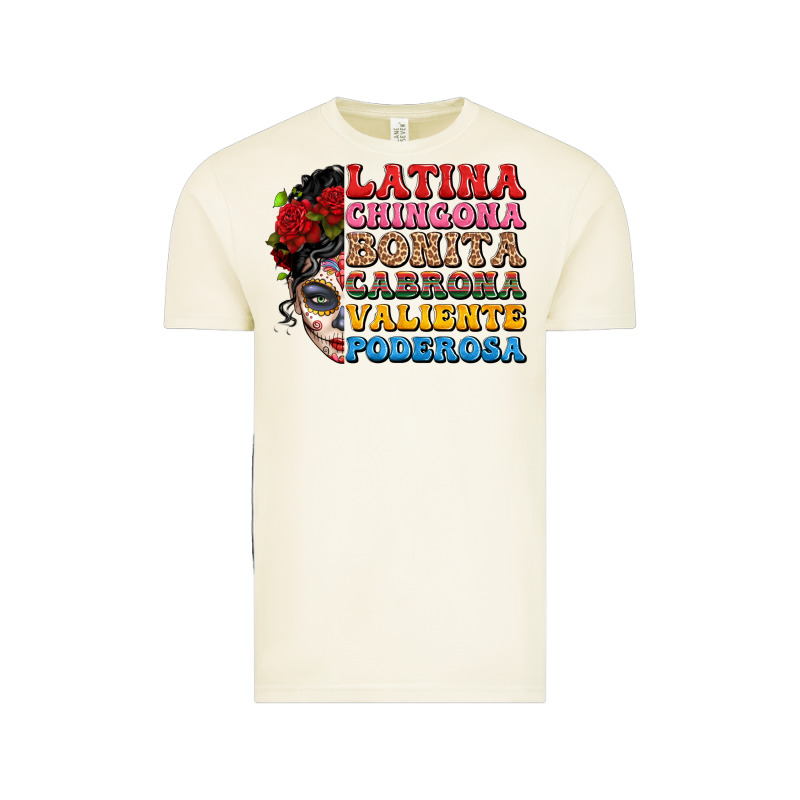 Mexican Sugar Skull Latina Chingona Bonita Vintage Tee by LillyAllenDesigns | Teevron