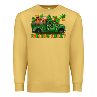 Antique Gold feeling lucky with gnomes on truck Premium Sweatshirt - FaDigitalArtStudio