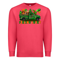 Cardinal feeling lucky with gnomes on truck Premium Sweatshirt - FaDigitalArtStudio