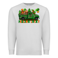 Dove Grey feeling lucky with gnomes on truck Premium Sweatshirt - FaDigitalArtStudio