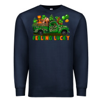 Navy feeling lucky with gnomes on truck Premium Sweatshirt - FaDigitalArtStudio