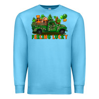 Ocean Blue feeling lucky with gnomes on truck Premium Sweatshirt - FaDigitalArtStudio