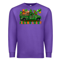 Feeling Lucky With Gnomes On Truck Premium Sweatshirt | Teevron